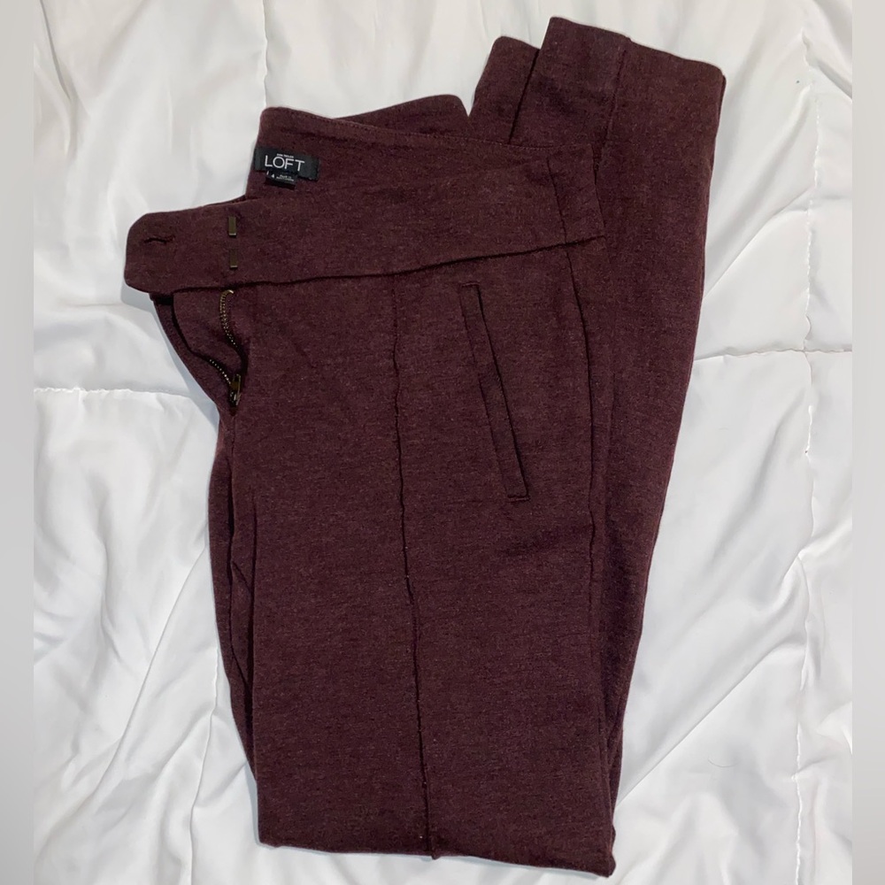 Ann Taylor LOFT Maroon Trousers